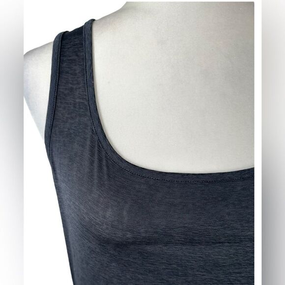 Amari Active Women’s Dark Heather Grey Scoop Neck Lightweight Tank Top - Picture 4 of 6